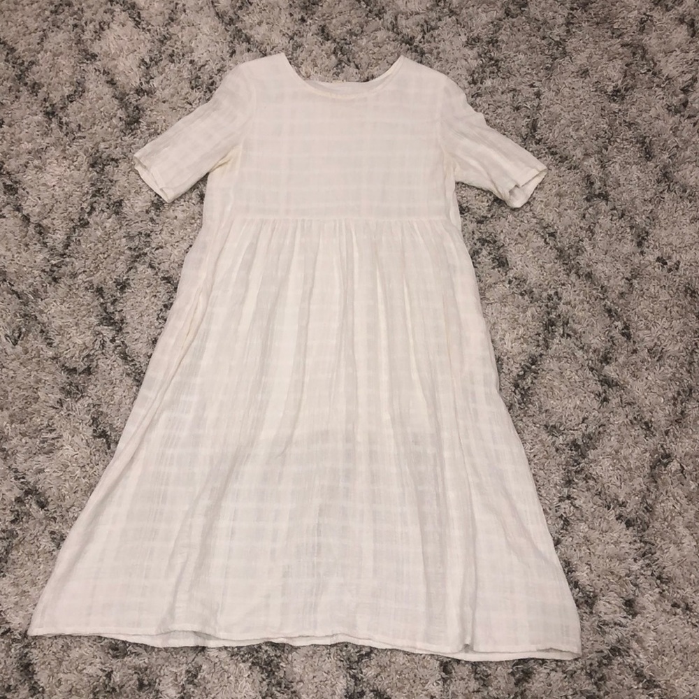 Jane white linen dress